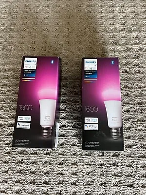 $185 • Buy Philips Hue E27 15w White And Colour Ambiance 1600 (x2)