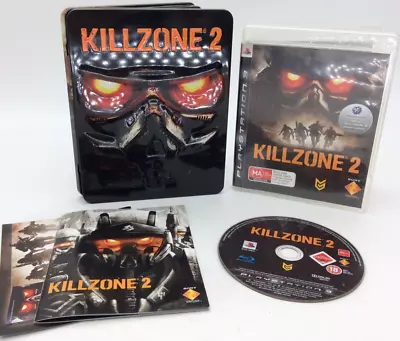 KILLZONE 2 PS3 Collectors Tin Steelbook Video Game Manual Inc. Playstation 3 PAL • $35