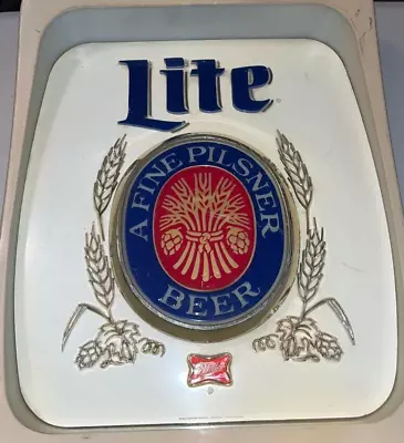 Vintage 1970's Miller Lite Lighted Beer Sign Wall Display Bar Tested & Works • $49.99