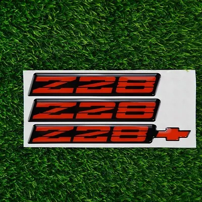 3pcs Red Z28 For 82-92 Rocker Panel & Rear Bumper Self-Adhesive Sticker Emblem • $39.99