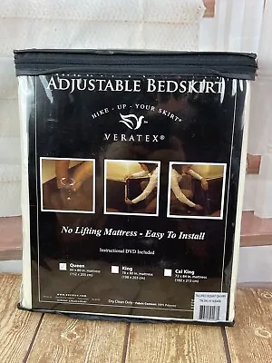 Veratex Adjustable Bed Skirt Cal.King Chocolate Color   Hike Up Your Skirt   • $24.60