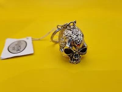 £2 • Buy Chrome Skull Keyring. Skeleton. Horror. VW Halloween Occult Spooky 