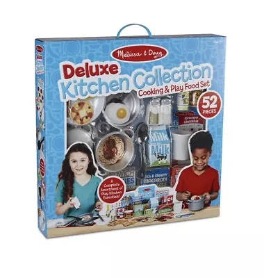 Melissa & Doug Deluxe Kitchen Collection Cooking And Play Good Set 52 Pieces • $30