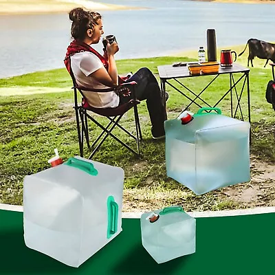 Collapsible Water Storage Container With Spigot Camping Water Jug Tank 5 Gallon • $11.97