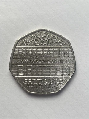 £500 • Buy 2013 Benjamin Britten 50p Coin - Extremely Rare Fifty Pence Piece 