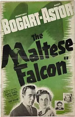 THE MALTESE FALCON Movie POSTER 27x40 K Humphrey Bogart Mary Astor Peter Lorre • $17.98