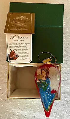$12.95 • Buy Pier 1 Imports Li Bien 2017 Teardrop Angel Hand Painted Christmas Ornament NWB