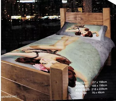 £16.99 • Buy Gothic Tatooed Girl And Flower Girl Fully Reversible Duvet Set& Pillowcases King