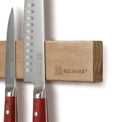 Magnetic Knife Bar Wall Mounted Knife Holder Wooden Knife Rack Strip 11-16 Inch • $52.46