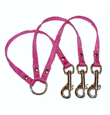 Cerise Pink  3 Way Chihuahua  Dog/puppy Coupler/lead • £8.99