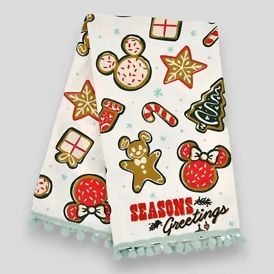 Disney Parks Mickey Gingerbread Season Greetings Christmas Kitchen Towel NEW • $24.95