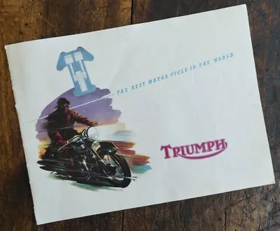 1953 Triumph Motorcycle Brochure Book Catalog Pre Unit Tr5 5t T100 6t Tiger All • $44.95