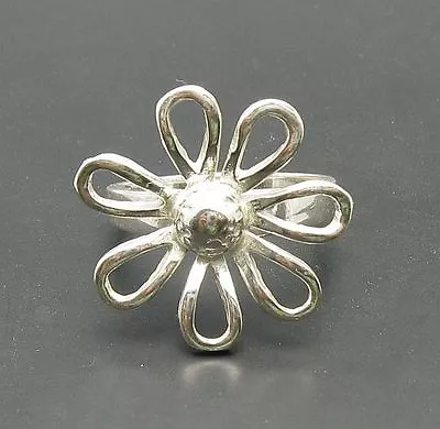 Stylish Sterling Silver Ring Flower 925 Hallmarked Solid Perfect Quality • £21