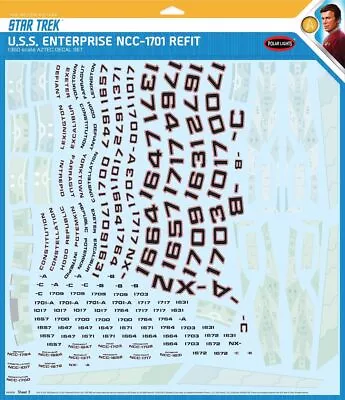 Polar Lights MKA050 1:350 Star Trek USS Enterprise NCC1701 Refit Aztec Decal Set • $69.87