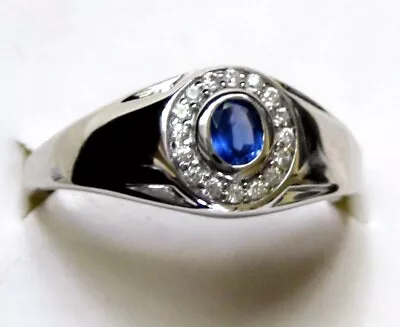 Genuine Burmese Sapphire Ring / Size 13 / 925 Sterling Silver / 0.65cts 4.8g • $62.99