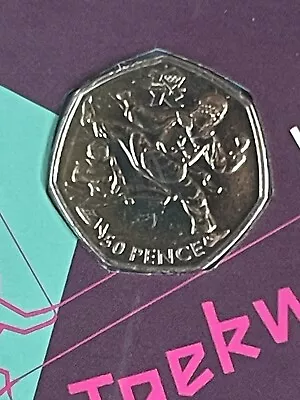 2012 London Olympic TAEKWONDO 50p Coin Certified Uncirculated In Sealed Card • £5.99