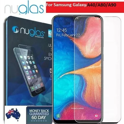 2x Nuglas Tempered Glass LCD Screen Protector For Samsung Galaxy A40 A80 A90 • $7.99