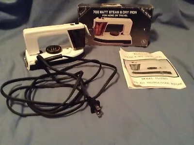 Vintage Valiant Electric Travel Iron Fold Up Steam/Dry Iron W/original Box • $13.99