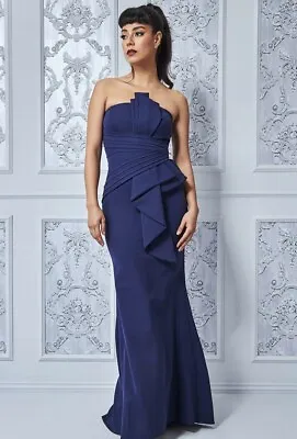 £39 • Buy Ladies GODDIVA BOOBTUBE MAXI DRESS Size 8 50% Off Evening Gown Party Cruise Dres