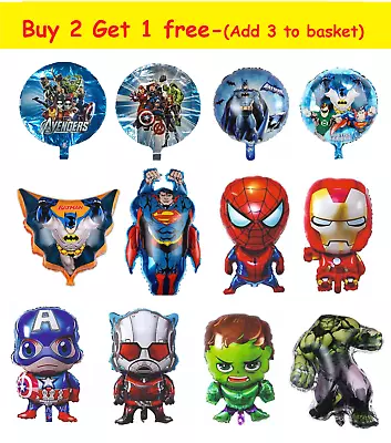 Avenger Balloon Hulk SpidermanIronman Foil Latex Set Birthday Party Decoration • £2.49