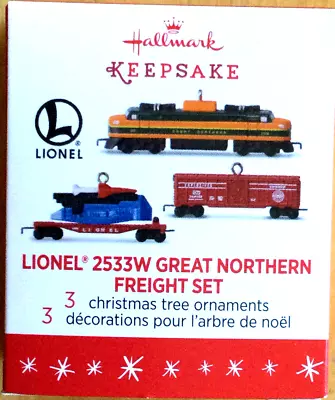 Yr 2016 HallmarkLIONEL 2533W GREAT NORTHERN TRAIN SET*MINIATURE ORNAMENTS* • $8.99