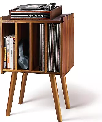 Wooden Record Player Stand Vinyl Storage Holder Table With 4 Cabinets Holds Up • $330.99