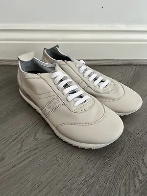 £34.99 • Buy The Art Company Kioto Mens Off White Leather Trainers Shoes Size UK 7 NEW NO BOX