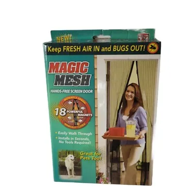 Magic Mesh Deluxe Hands Free Magnetic Screen Door 83  X 39  Black • $6