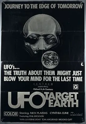 UFO TARGET EARTH Movie Poster (Good+) One Sheet 1974 Sci-Fi 22796 • $15