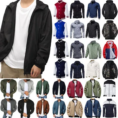 £10.28 • Buy Mans Cardigan Sweatshirt Sports Jacket Coats Tops Outwear Zip Up/Button Down UK-