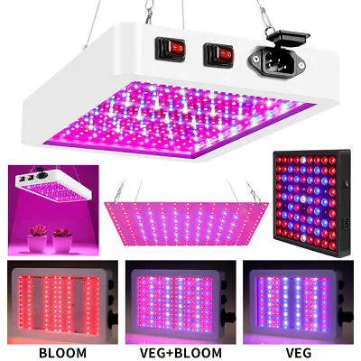 £11.49 • Buy LED Grow Lights Hydroponic Full Spectrum Plant Lamp Panel Indoor Veg Flowering