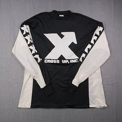 VINTAGE Motocross Jersey Shirt XL Black White Baja Cross Up Inc Racing MX Dirt • $200