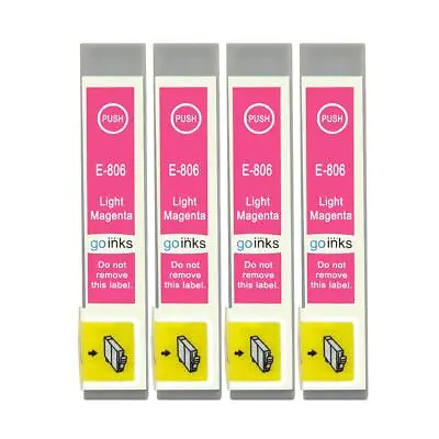 £8.99 • Buy 4 Light Magenta Ink Cartridges For Epson Stylus Photo PX650 PX730WD R265 RX585