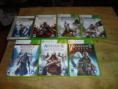 $29.99 • Buy 7 Xbox 360 Games Assassin's Creed Collection Bundle Lot Set | Complete Set