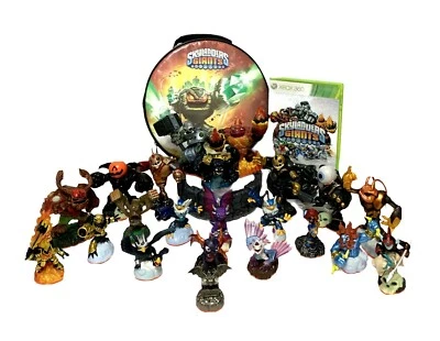 $75 • Buy Skylanders GIANTS Lot - 27 Figures + Carry Case + Portal + XBOX 360 Game + Cards