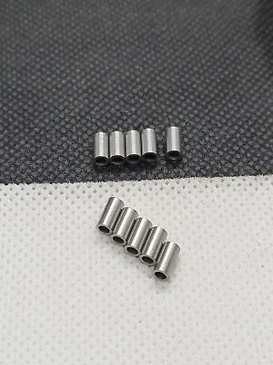 10 Stainless Steel Tube Beads 6x3mm 2mm Holes (PHSS 169) • £3.40