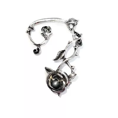 Beautiful Silver Plated Thorny Rose Vine Ear Cuff Clip.  NEW • $13