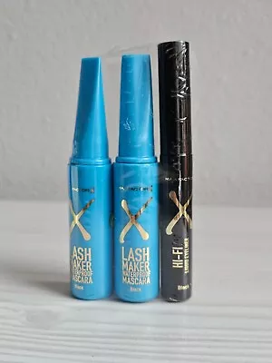 Max Factor LASH MAKER MASCARA 2 Full Size + Max Factor HI-FI Liquid Eyeliner NEW • $54.99