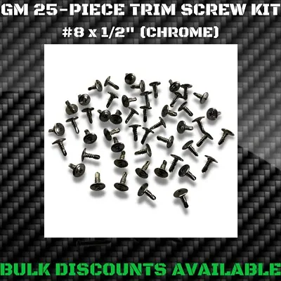 1970-1988 Monte Carlo SS T-Top Weatherstrip Retainer Molding Trim Screws CHROME • $15.96