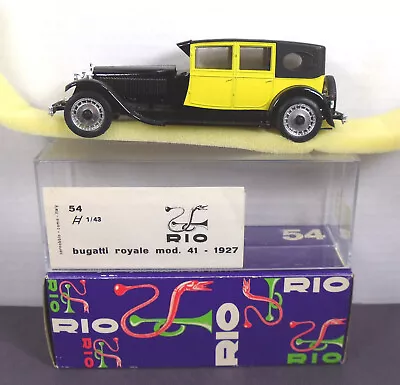 Rio (Italy) Diecast #54 A 1927 Bugatti Royale 41cc - 1:43 - MIB! • $5