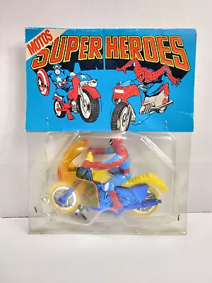 Vintage 1980's Motos Super Heroes Spiderman Motorcycle - Factory Sealed • $250