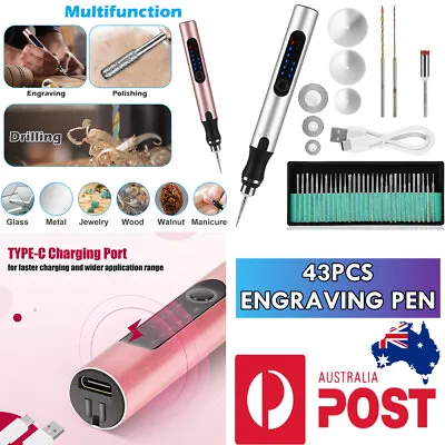 Electric Micro Engraver Pen Tip Engraving Cordless Metal Jewelry Wood Glass Tool • $27.99