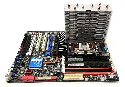 ASUS P6T Deluxe V2 Motherboard W/ I7-920 2.67GHZ 2GB DDR3 I/O Shield LGA 1366 • $125