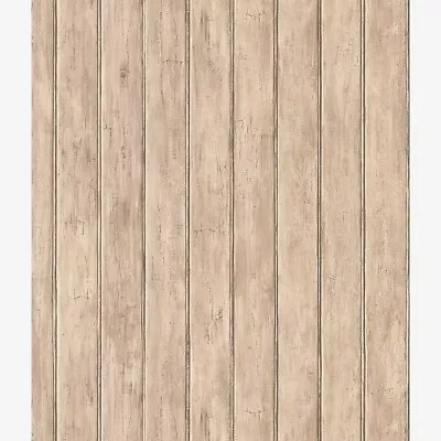 $24.43 • Buy York Country Keepsakes Faux Weathered Oak Beadboard Sure Strip Wallpaper FK3899