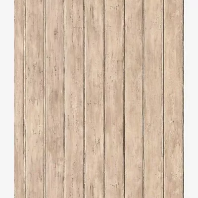 York Country Keepsakes Faux Weathered Oak Beadboard Sure Strip Wallpaper FK3899 • $24.43