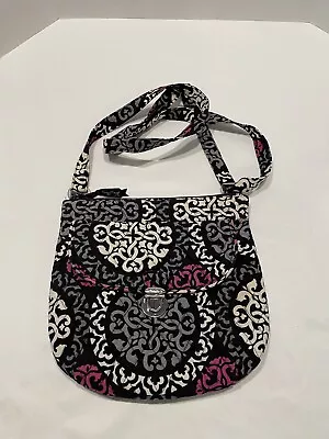 Vera Bradley Canterberry Magenta Crossbody Hipster Purse Shoulder Bag • $13.76