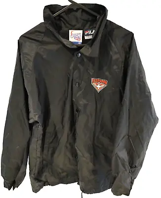 Essendon Bombers Jacket Size XS Unisex Wet Weather Fleece Lined Fila VGC AFL • $10.82