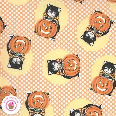 Moda KITTY CORN 31171 13 Cream Orange Cats URBAN CHICKS Quilt Fabric HALLOWEEN • $5.95