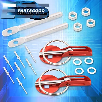 For Subaru STI Lancer EVO X Anodized Aluminum Red Security Hood Lock Pins Kit • $8.99