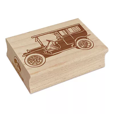 Vintage Old Timey Car Vehicle Rectangle Rubber Stamp For Stamping Crafting • $9.99